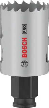 Produktfoto 1 von Bosch, Ø 35 mm HSS Lochsäge Trockenmauer, Nichteisenmetall, Rohr, Kunststoff, Profile, Weichholz 1-Stk. / Bohrtiefe 44