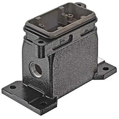 Produktfoto 1 von HARTING Han HPR Oberflächenmontiertes Gehäuse Schraubbefestigung, SMD 6B Haube für seitliche Kabeleinführung, IP65,