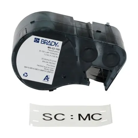Produktfoto 1 von Brady Beschriftungsband Schwarz für M511 auf Weiß 25.4 mm 76.2 mm 25.4 mm