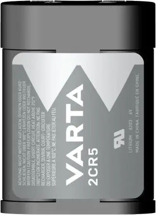 Produktfoto 1 von Varta 2CR5 Spezialgröße Nicht wiederaufladbare Batterie, 6 V, 2CR5 / 1400 mAh LiMnO2, 45 mm x 34 mm
