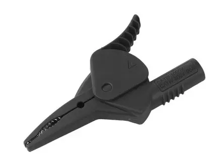 Produktfoto 1 von CALTEST Vernickelte 34.5 mm Krokodilklemme, Schwarz, 20A Isoliert