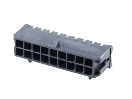 Molex 43045 Leiterplattenleiste gewinkelt, 18-polig / 2-reihig, Raster 3 mm Raster Leiterplattenmontage, Kabel-Platine,