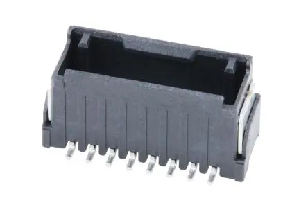 Produktfoto 1 von Molex 224046 Stiftsockel Vertikal, 8-polig / 1-reihig, Raster 2 mm Raster Oberfläche, Kabel-Platine, Ummantelt