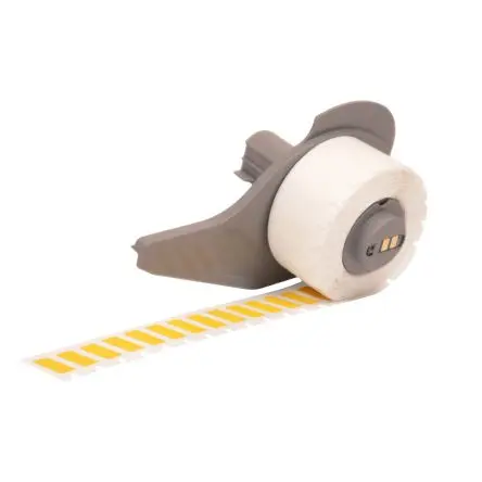 Produktfoto 1 von Brady Etikett B. 17 mm für M710 750 Pro Rolle auf Weiß 6 mm Gelb Nylonstoff