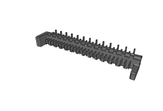 Produktfoto 1 von Molex 90814 Leiterplattenleiste Vertikal, 26-polig / 1-reihig, Raster 1.27 mm SMD, Kabel-Platine, Unisoliert