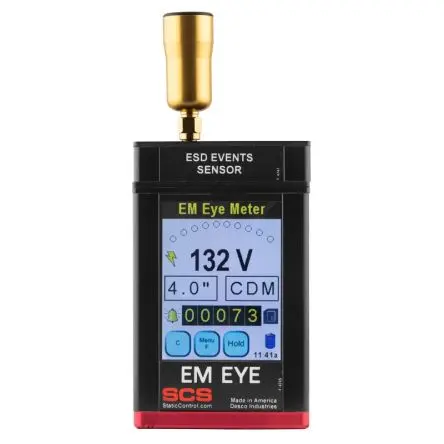 Produktfoto 1 von Desco Europe 100 bis 240 V AC ESD-Prüfer Oberfläche LCD 5V dc Steckbar T. 32 mm H. 105 mm