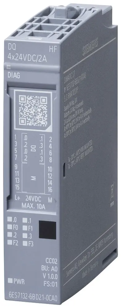 Produktfoto 1 von Siemens Digitales Ausgangsmodul 6ES7132 Digital 24 V