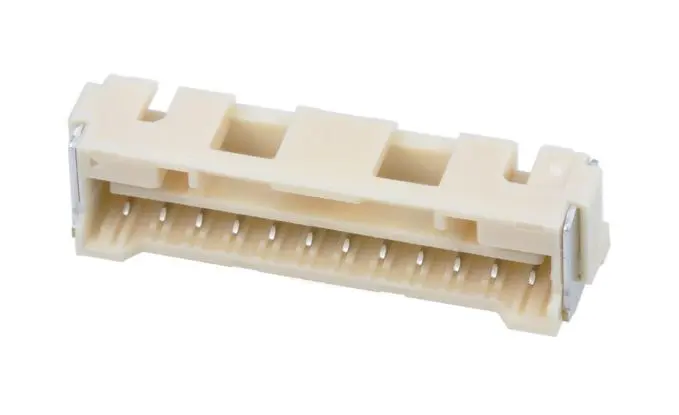 Produktfoto 1 von Molex 502443 Leiterplattenleiste Vertikal, 12-polig / 1-reihig, Raster 2 mm SMD, Kabel-Platine, Ummantelt