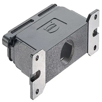 Produktfoto 1 von HARTING Han HPR Oberflächenmontiertes Gehäuse Schraubbefestigung, SMD 24B Haube für obere Kabeleinführung, IP65, IP68,