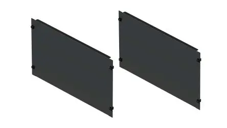 Produktfoto 1 von Aten Stahl Frontplatte 6 U, Schwarz 266 mm 482mm