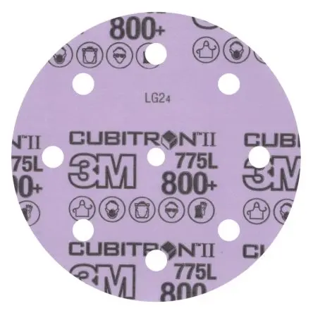 Produktfoto 1 von 3M 775L Präzisionsgeformtes Keramikkorn Folienscheibe Scheibe Ø 127 mm, Korngröße 800+ Super Fein 250 per case