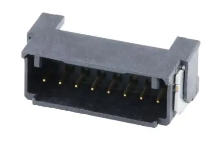 Produktfoto 1 von Molex 224047 Leiterplattenleiste gewinkelt, 8-polig / 1-reihig, Raster 2 mm Raster Oberfläche, Kabel-Platine, Ummantelt
