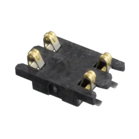 Produktfoto 1 von Molex 78864 Leiterplattenleiste Vertikal, 4-polig / 2-reihig, Raster 1.60 mm Raster Oberfläche, Platine-Platine,