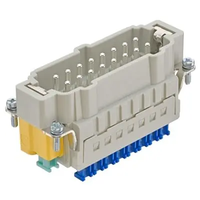 Produktfoto 1 von HARTING Han ES Press Hochleistungssteckverbinder-Einsätze und -Module Stecker, 16-polig 16A,