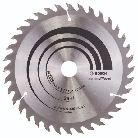 Produktfoto 1 von Bosch 36 Hartmetall Holz Kreissägeblatt, Ø 165 mm 1
