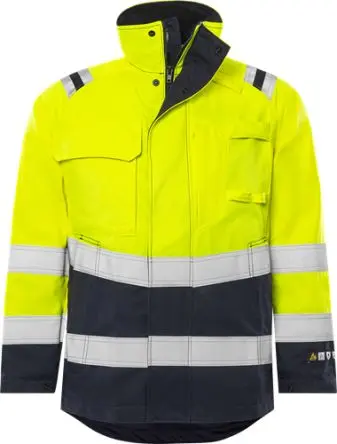 Produktfoto 1 von Fristads 119922 Herren Warnschutzjacke, 2 % antistatische Faser Marine, Gelb, Größe 3XL