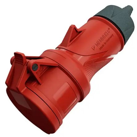 Produktfoto 1 von MENNEKES PowerTOP Xtra G Netzstecker Anthrazit, Rot, Fehgrau 5P, 400V, Kabel 180° IP54 16A