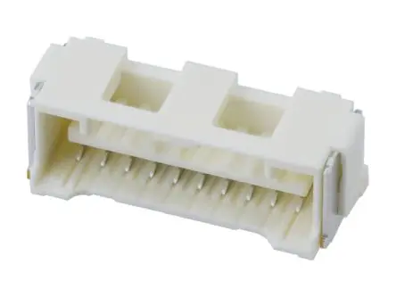 Produktfoto 1 von Molex 502584 Stiftsockel Vertikal, 10-polig / 1-reihig, Raster 1.5 mm Raster Oberfläche, Kabel-Platine, Ummantelt