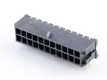Produktfoto 1 von Molex 43045 Leiterplattenleiste gewinkelt, 22-polig / 2-reihig, Raster 3 mm Raster Oberfläche, Kabel-Platine, Ummantelt