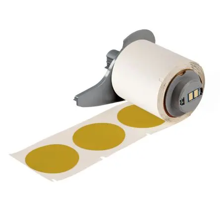 Produktfoto 1 von Brady Etikett B. 46.02 mm für BMP71 250 Pro Rolle auf Weiß Gelb Vinyl