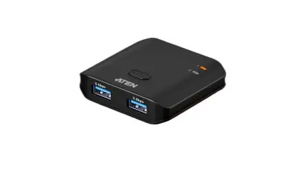 Produktfoto 1 von Aten, USB 3.2 Gen 1 USB-Schalter, 4 USB Ports, USB, Busbetrieben T: 1.52 cm H: 5.65 cm B: 6.1cm