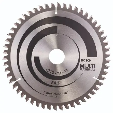 Produktfoto 1 von Bosch 54 Hartmetall Multi-Material Kreissägeblatt, Ø 210 mm 1
