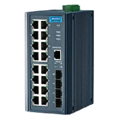 Produktfoto 1 von Advantech Verwaltungsfreier Ethernet-Switch 20-Port Unmanaged Switch Power Over Ethernet 1Gbit/s