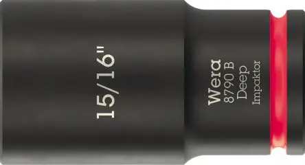 Produktfoto 1 von Wera 3/8 in, 15/16 in Sechskant Schlag-Steckschlüssel lang, 63mm