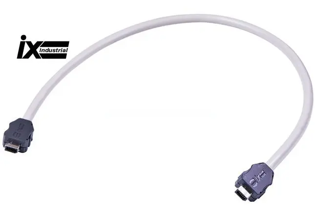 Produktfoto 1 von HARTING ix Industrial Cat6A-Ethernet-Kabelkonfiguration, 0.30 m, Grau, A IX Industrie Stecker, B Ix Industriell Stecker