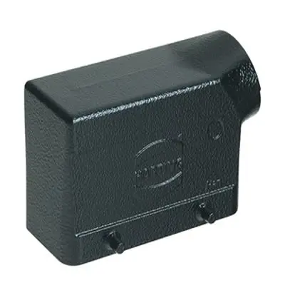 Produktfoto 1 von HARTING Han B Haube Doppelter Hebel 2, Kabel 16B Haube für seitliche Kabeleinführung, IP65, IP66, IP67