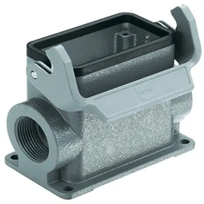 Produktfoto 1 von HARTING Han B Oberflächenmontiertes Gehäuse Einhebel 1, Oberfläche 10B Oberflächenmontiertes Gehäuse, IP65