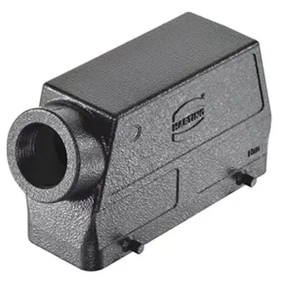 Produktfoto 1 von HARTING Han B Haube Doppelter Hebel 2, Kabel 24B Haube für seitliche Kabeleinführung, IP65, IP66, IP67