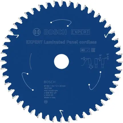 Produktfoto 1 von Bosch 48 Hartmetall Laminate Kreissägeblatt, Ø 165 mm 1