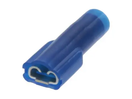 Produktfoto 1 von Molex 19002 Schnellkupplungs-Crimpanschluss, Blau, Isoliert, 6.35 x 0.81 mm, Buchse, 14 AWG min, 16 AWG