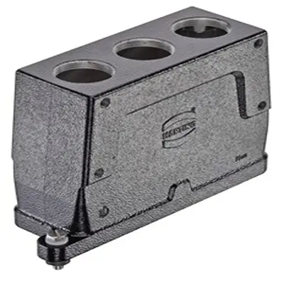 Produktfoto 1 von HARTING Han HPR Enlarged Haube Schraubbefestigung, Kabel 24B Haube für obere Kabeleinführung, IP65, IP68, IP69, IPx9K