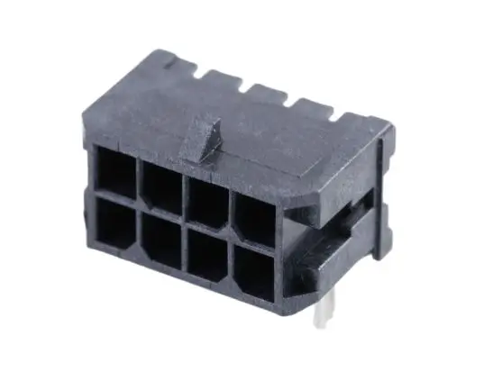 Produktfoto 1 von Molex 43045 Leiterplattenleiste gewinkelt, 8-polig / 2-reihig, Raster 3 mm SMD, Kabel-Platine, Ummantelt
