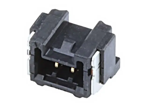Produktfoto 1 von Molex 504449 Leiterplattenleiste gewinkelt, 2-polig / 1-reihig, Raster 1.25 mm SMD, Kabel-Platine, Ummantelt