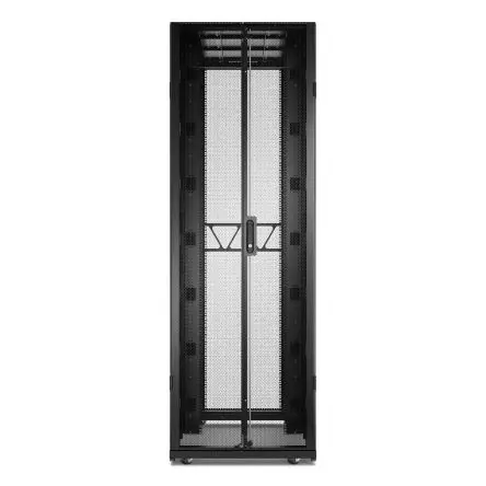 Produktfoto 1 von APC Serie NetShelter SX Gehäuse, 48 U, Stahl, Ges H. 2258 mm, Schwarz 1200 mm, 177.78 kg, 4-beinig 750 mm