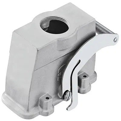 Produktfoto 1 von HARTING Han EMC Haube Feststellbar 1, Kabel 24B Haube für obere Kabeleinführung, IP65