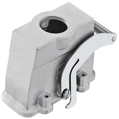 Produktfoto 1 von HARTING Han EMC Haube Feststellbar 1, Kabel 24B Haube für obere Kabeleinführung, IP65