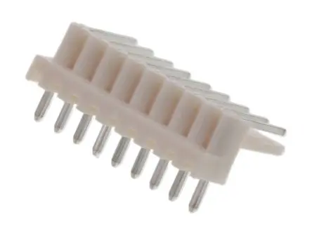 Molex 5046 Leiterplattenleiste gewinkelt, 9-polig / 1-reihig, Raster 2.50 mm Raster Durchsteckmontage, Kabel-Platine,