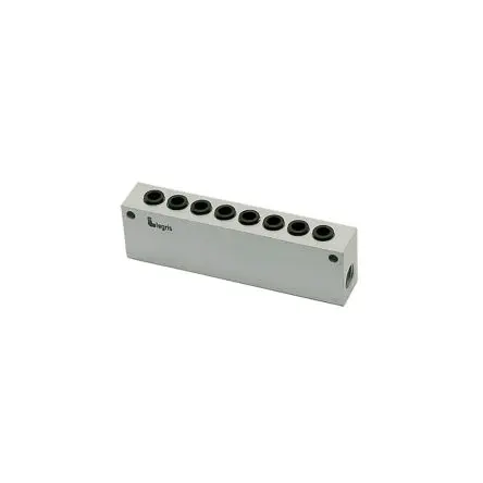 Produktfoto 1 von Legris Serie 3310 3310 06 13 Aluminiumeloxal Verteiler 8-Stationen Anschluss G