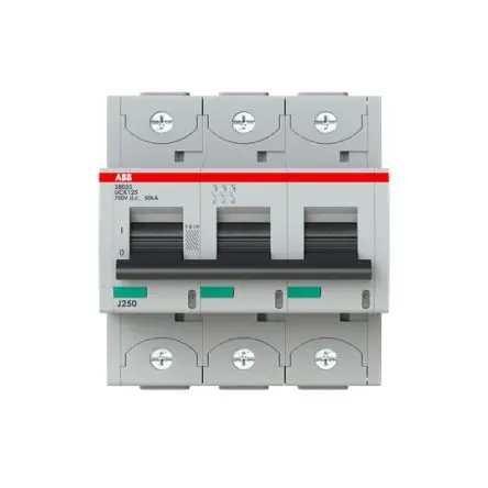 Produktfoto 1 von 2001 Technology S800 Miniaturüberlastschalter UC-K, Pol 3-polig 125A, Abschaltvermögen 50 kA S800 750 V dc