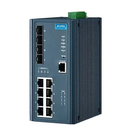Produktfoto 1 von Advantech Verwalteter Ethernet-Switch 13-Port Managed Ethernet Switch Power Over Ethernet 17.8Mbit/s