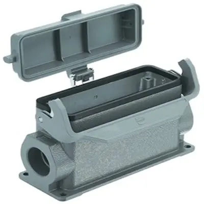 Produktfoto 1 von HARTING Han B Oberflächenmontiertes Gehäuse Einhebel 1, Oberfläche 24B Oberflächenmontiertes Gehäuse, IP65