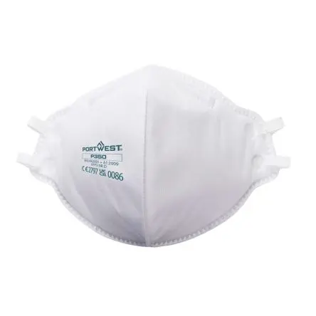 Produktfoto 1 von Portwest Biztex Einweggesichtsmaske Atemschutz EN 149:2001 Weiß 20 pro Paket Stück