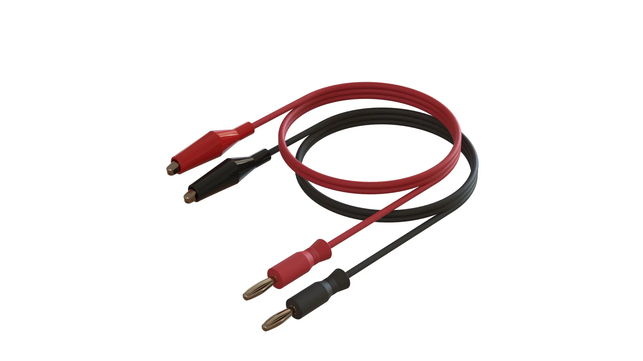 Produktfoto 1 von Vernickelte 3.5 mm Messleitung, Schwarz, Rot, 5A Polyvinylchlorid Isoliert