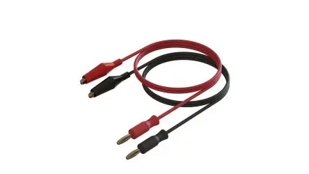 Produktfoto 1 von CALTEST Vernickelte 3.5 mm Messleitung, Schwarz, Rot, 5A Polyvinylchlorid Isoliert