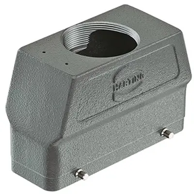 Produktfoto 1 von HARTING Han B Haube Doppelter Hebel 2, Kabel 24B Haube für obere Kabeleinführung, IP65, IP66, IP67