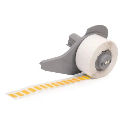 Produktfoto 1 von Brady Etikett B. 15 mm für M710 750 Pro Rolle auf Weiß 6 mm Gelb Polyester